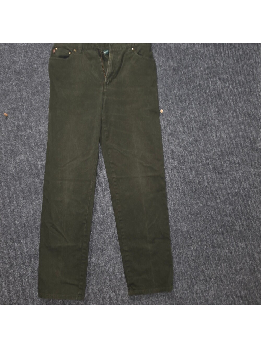 RL43. Vintage Y2K Lauren Jeans Co Ralph Lauren Olive  Straight Leg Jeans Sz4